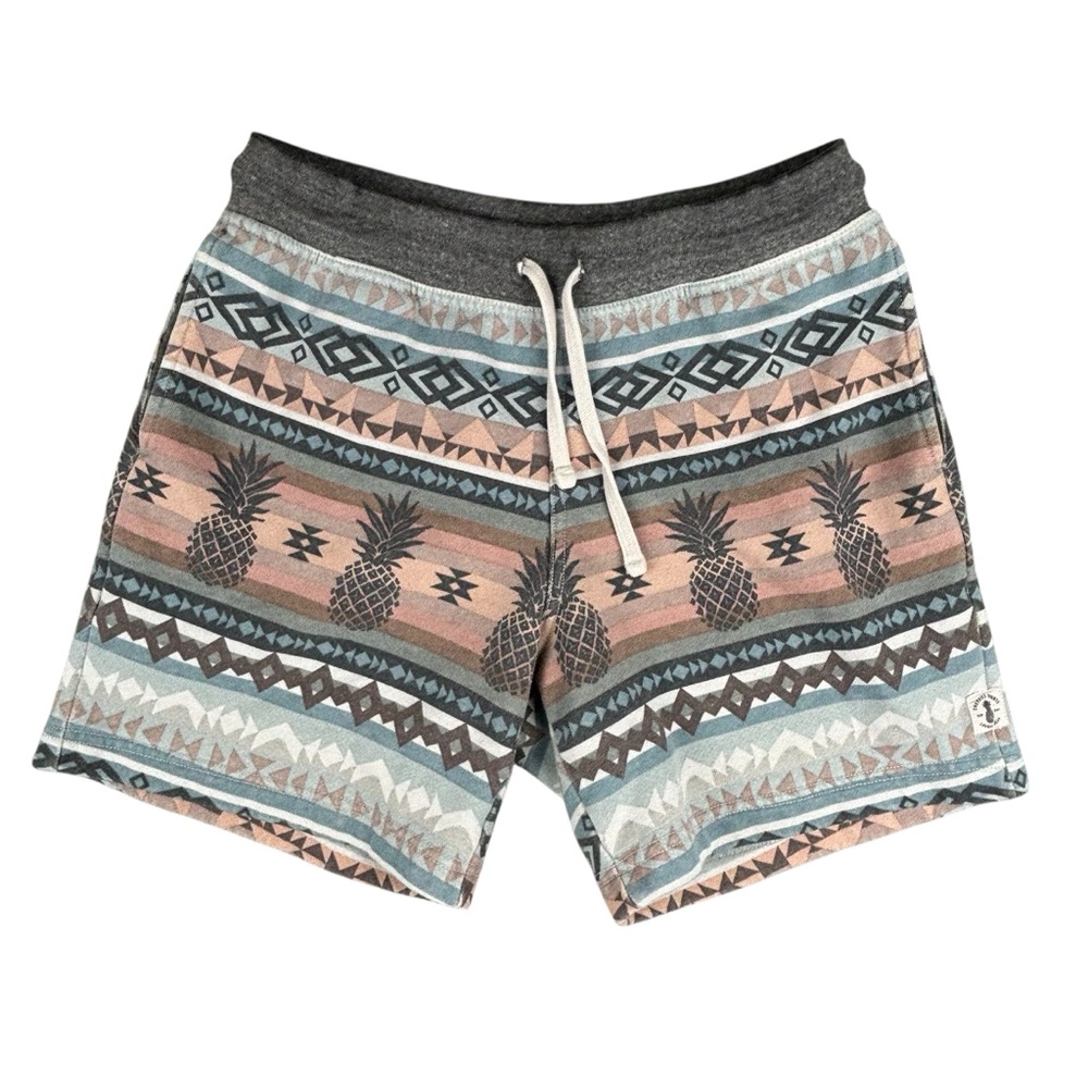 Chubbies Shorts Men Small Lounge Aztec‎ Pineapple 7" Fleece Drawstring